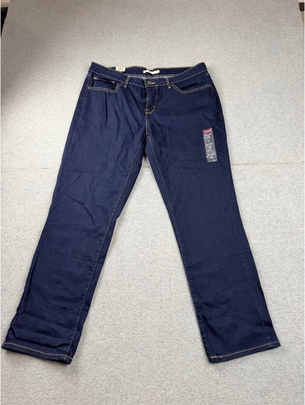 Levis Womens 712 Slim Jeans Size 33x30 Dark Wash Mid Rise Denim